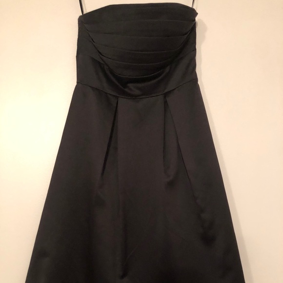 New Strapless Silky Little Black Dress - wedding - Picture 1 of 3